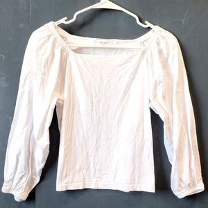 [Banana Republic] Women's Bishop-Sleeved White Blouse, size XS